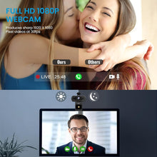 Generic 1080P Webcam with Microphone, HD webcam, Built-in noise Reduction Mics, Plug and Play USB Webcam for laptops, desktops, YouTube, Facebook