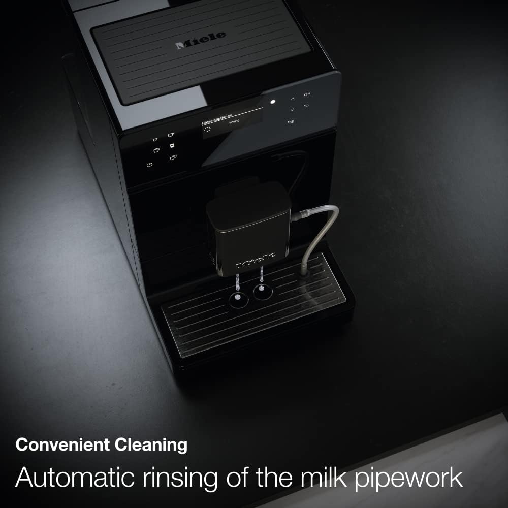 Miele CM 5310 Silence Automatic Bean-to-Cup Coffee Machine with OneTouch for Two, AromaticSystem, Milk Frothing and More, in Obsidian Black