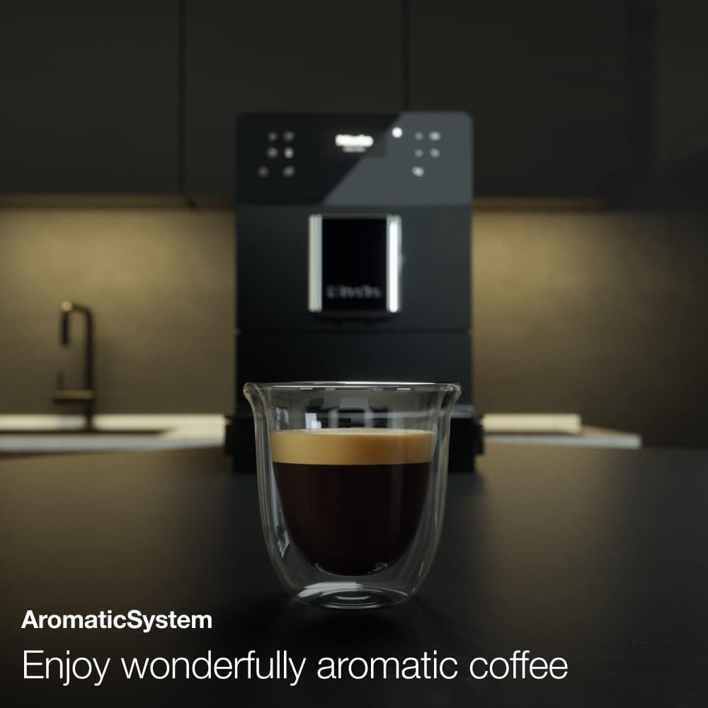 Miele CM 5310 Silence Automatic Bean-to-Cup Coffee Machine with OneTouch for Two, AromaticSystem, Milk Frothing and More, in Obsidian Black