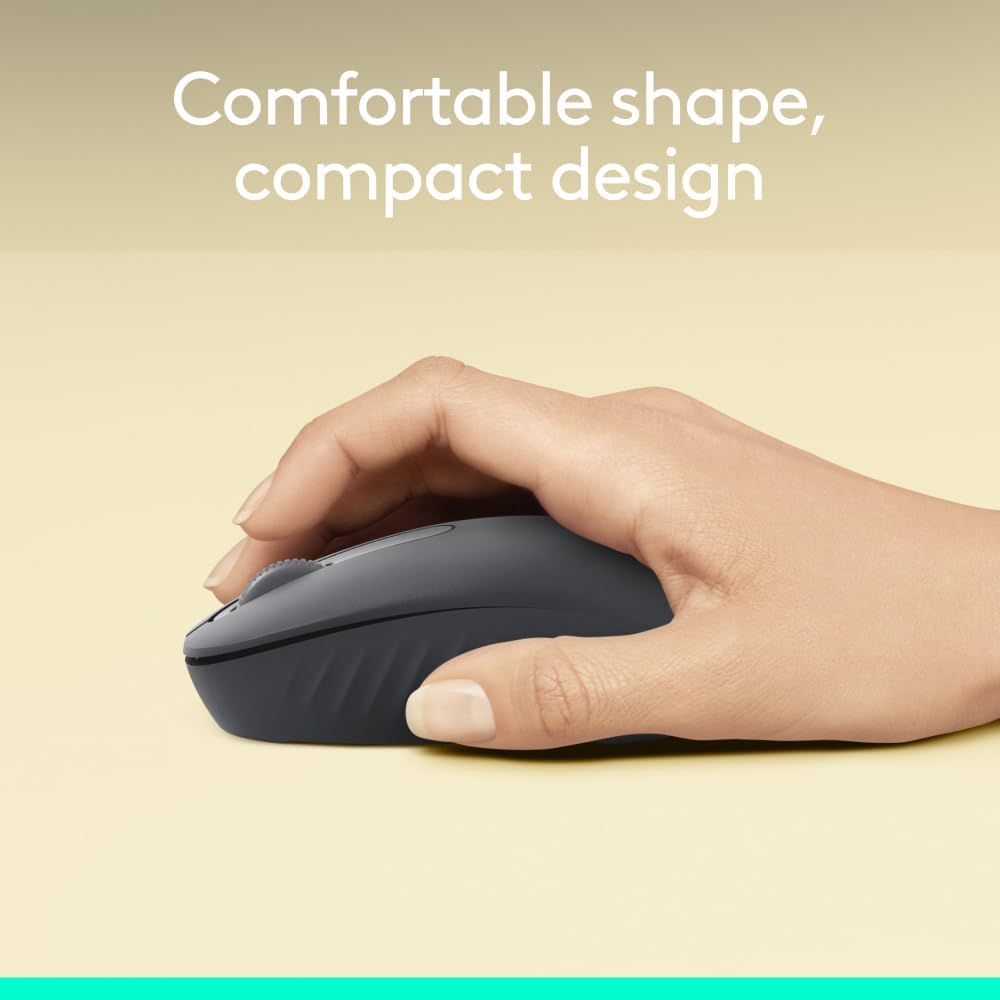 Logitech M196 Bluetooth Wireless Mouse, Compact and Portable Mouse for Laptops, Tablets and More, 12-Month Battery, Smooth Tracking, Compatible With PC and Mac, Windows and macOS - Graphite