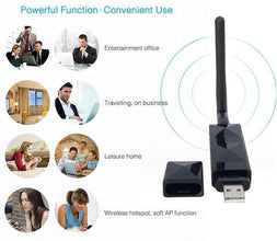 BusoTh WiFi USB Dongle Stick Adapter, AR9271 Chipset, 150Mbps Wireless USB WiFi Adapter with Detachable Antenna for Windows 7 8 10, 802.11b/g/n Industry Grade Main Chip, High Speed, BusoThhu8noc13vb