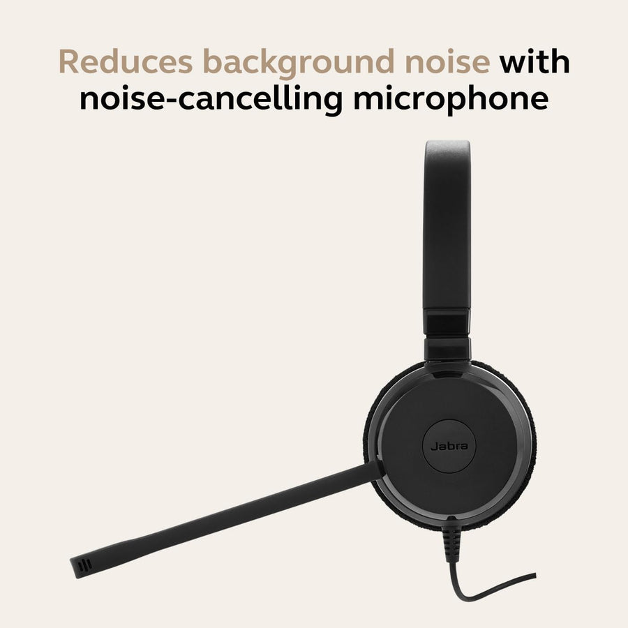Jabra Evolve 20 Microsoft Teams Certified USB-C Stereo Corded Headset With Call Control Unit