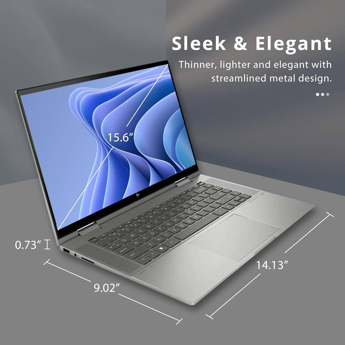 HP 2022 Envy X360 2-in-1 15.6" FHD Touchscreen Laptop, Intel Core i7-1165G7, 32GB RAM, 1TB PCIe SSD, Backlit Keyboard, Iris Xe Graphics, B&O Audio, Windows11, Silver, 32GB Snowbell USB Card (Upgraded)
