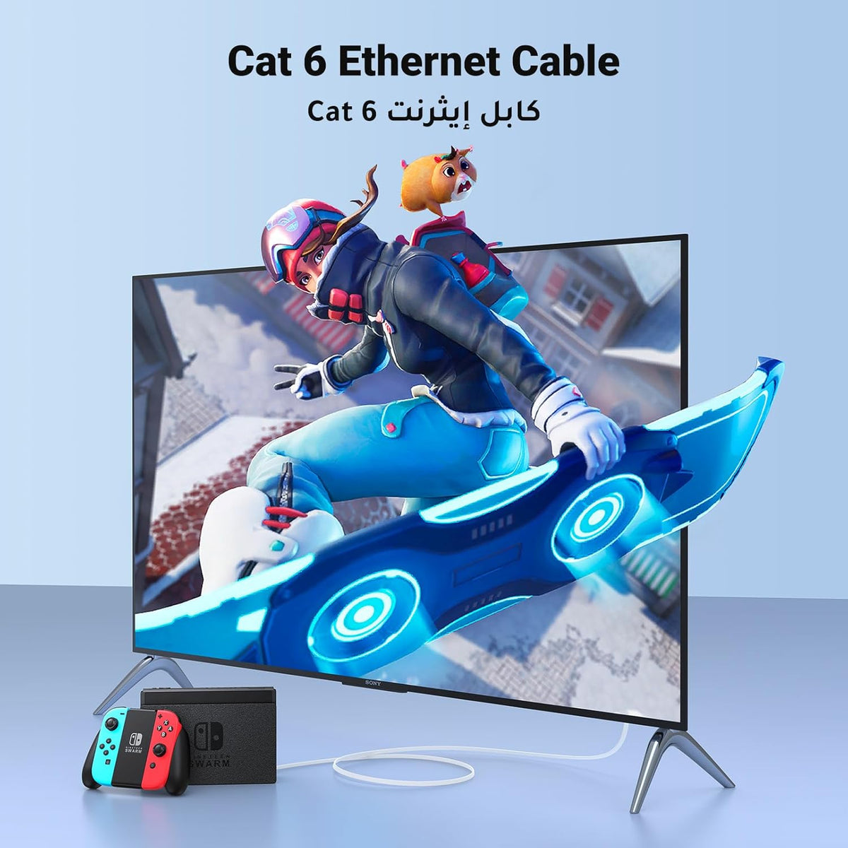 UGREEN Ethernet Cable Cat6 20M Gigabit Flat Network Coed 1000Mbps High-Speed Shielded Internet Cable RJ45 Ethernet Wire Patch Compatible for Laptop, PC, PS5 PS4, TV, Modem, Router, Hub, Switch