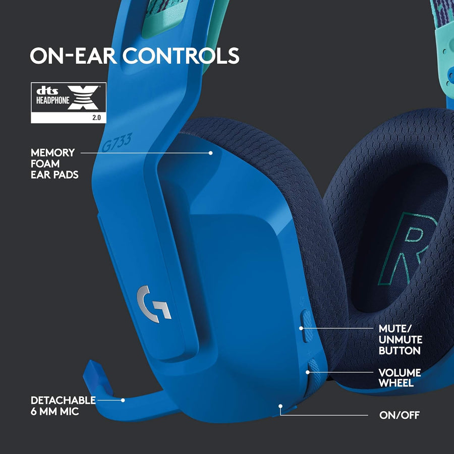 Logitech G733 Lightspeed Wireless Gaming Headset With SUSpension Headband