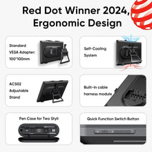 XPPen Artist Pro 24 Gen2 165hz Drawing Tablet with Screen, △E < 1 Graphic Tablet with Full Laminated AG Screen, Drawing Monitor with Dual 16384 Pen Pressure Battery-Free Stylus, Mini Keydial, 23.8