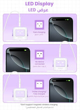 UGREEN UNO 65W USB C Charger 3-Port Nexode 65W GaN,LED Display,Compact Funny Fast Charger Type C Power Adapter for MacBook/HP/Dell/Lenovo, iPhone 16 Pro Max, Galaxy S25 Ultra, Steam Deck, etc-Purple