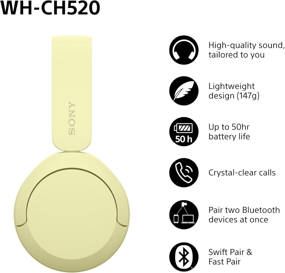 Sony WH-CH520 - Wireless Bluetooth Headphones