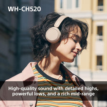 Sony WH-CH520 - Wireless Bluetooth Headphones, Multipoint, Built-in Mic - Up to 50 Hours of Battery Life and Fast Charge - Yellow