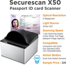 Plustek SecureScan X50 Passport and ID Card Scanner
