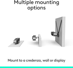 Logitech MeetUp Video Conferencing System, Ultra HD 4K/1080p/720p, 3 Microphones/Adjustable Speakers, Wide Field of View 120°, PC/Mac/Laptop/Macbook/Tablet - Black