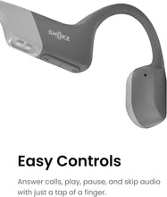 SHOKZ OpenRun Wireless Bone Conduction Headphones, Open-Ear Bluetooth Earphones with Mic, Waterproof Sports Headset with 8H Playtime for Running Workout(Lunar Grey)