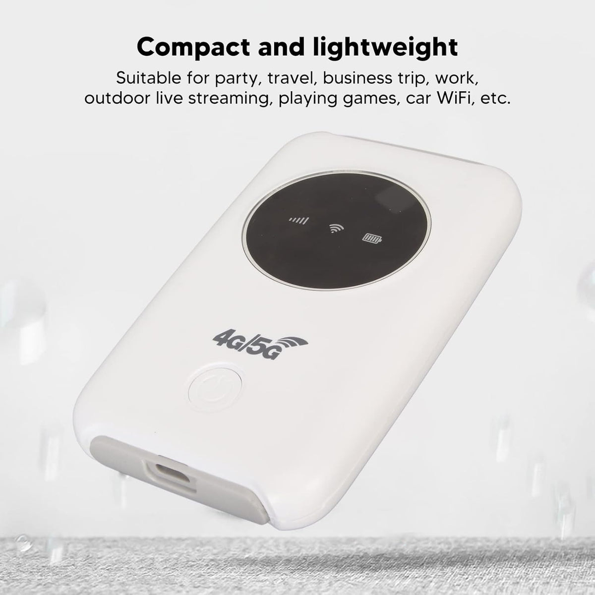 Airshi Mobile Hotspot, Portable Unlocked Mobile WiFi Router 4G LTE Router Built in 3200MAh Battery & Sim Card Slot, Up to 300Mbps Download Speed & Up to 10 WiFi Connect Devices