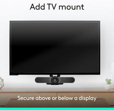 Logitech MeetUp Video Conferencing System, Ultra HD 4K/1080p/720p, 3 Microphones/Adjustable Speakers, Wide Field of View 120°, PC/Mac/Laptop/Macbook/Tablet - Black