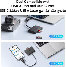 UGREEN SD Card Reader for iPhone 15, USB3.0/USB C Memory Card Adapter with 2 USB 3.0 Port, 10x Faster read Speed to 170MB/s, OTG Dual Slot Micro SD Reader Compatible with PC, Laptop, iPad, Phone