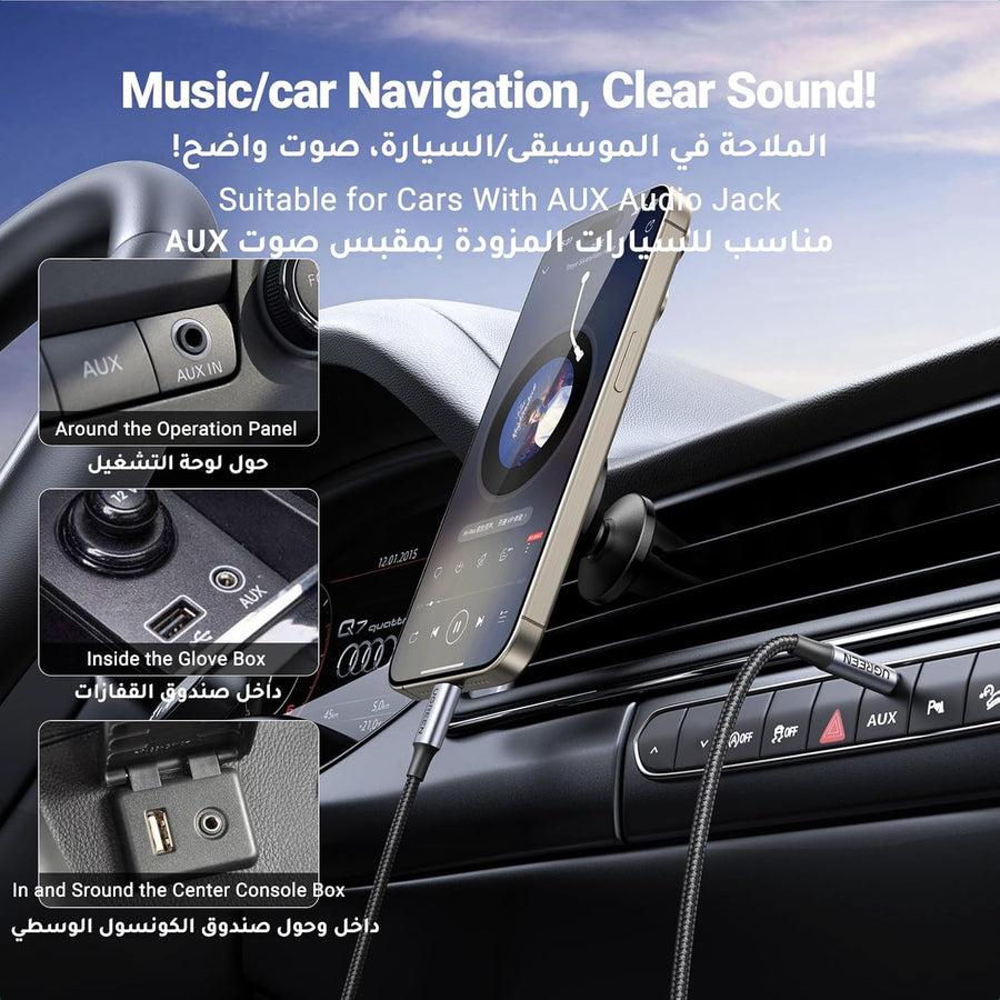 UGREEN USB C to 3.5mm Cable 1M DAC Type C to 3.5mm Headphone Adapter Audio Male Jack Plug Cable Car Stereo Compatible with iPhone 16 Series