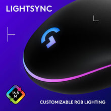 Logitech G Logitech G203 Wired Gaming Mouse, 8,000 Dpi, Rainbow Optical Effect Lightsync Rgb, 6 Programmable Buttons, On-Board Memory, Screen Mapping, Pc/Mac Computer And Laptop Compatible - Black