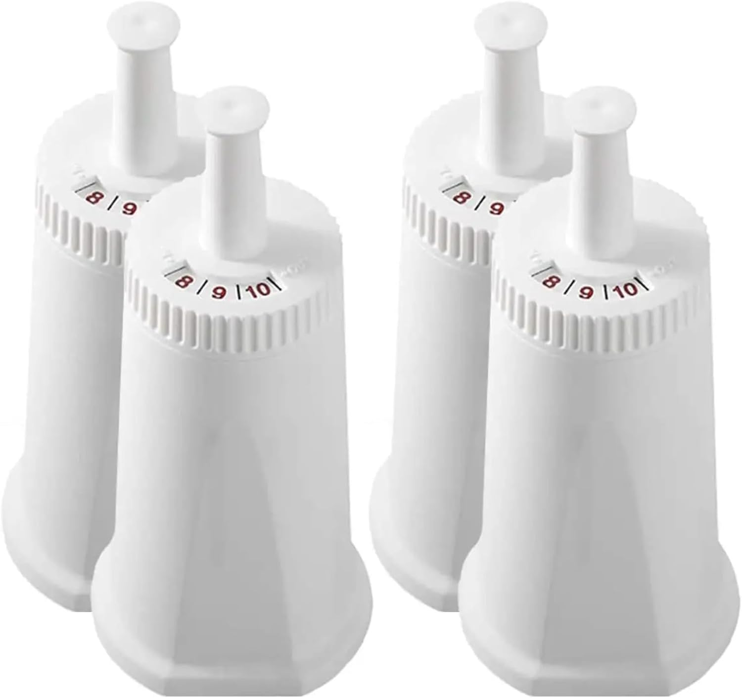 4 Pcs Replacement Water Filter Compatible with Breville Sage Claro Swiss For Oracle Barista Bambino Espresso Coffee Machine, Improves Coffee Taste & Reduces Limescale, Activated Carbon & Ion Exchange