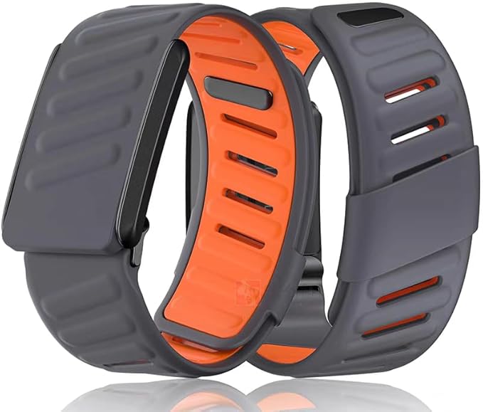 BananaHome Silicone Wristband Compatible with Whoop 4.0 Band, Comfort Durable Soft Adjustable Silicone Sports Loop Strap for Men & Women, with U Shapped Connector