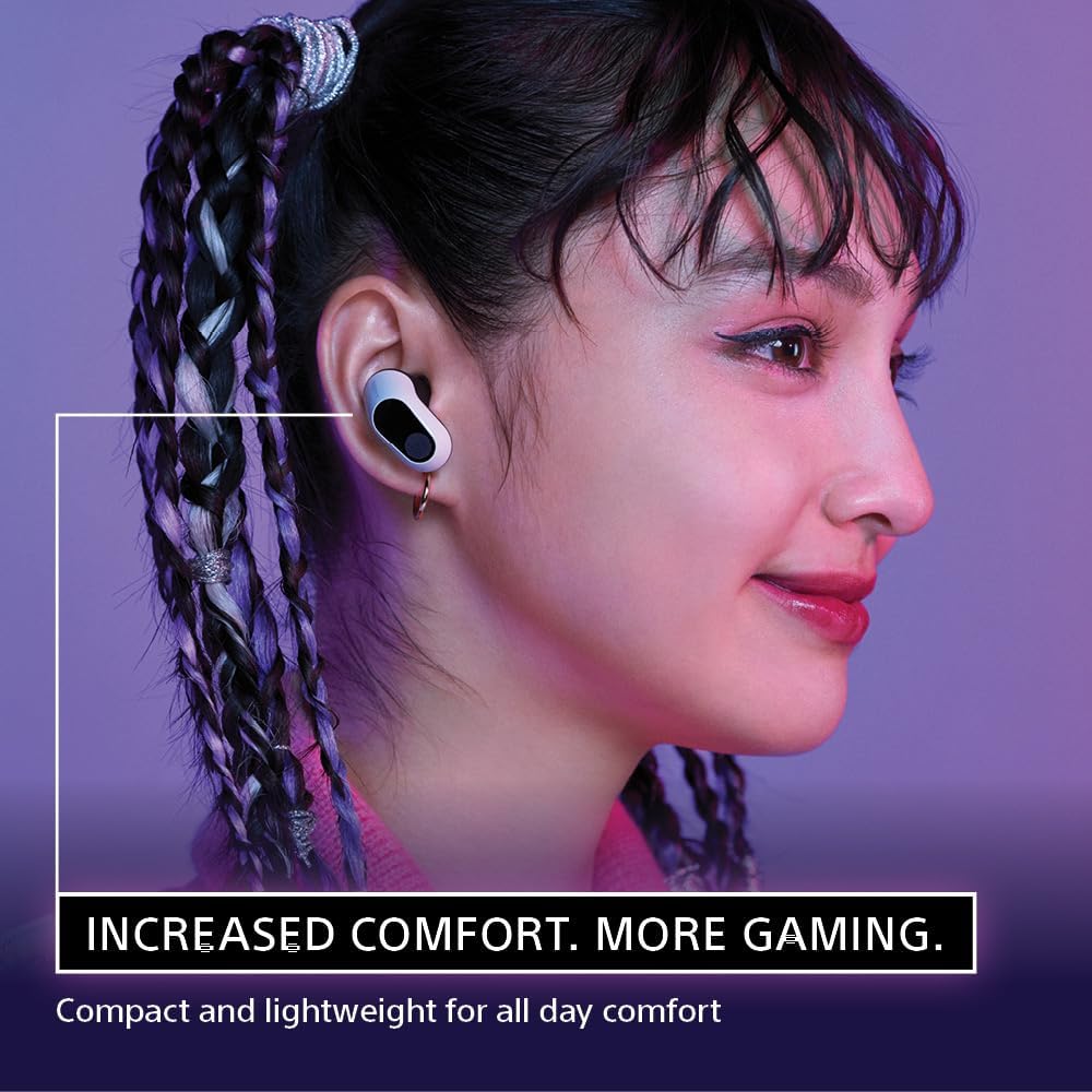 Sony INZONE Buds Truly Wireless Noise Cancelling Gaming Earbuds, 360 Spatial Sound, Industry-leading 12H battery life, Low delay 2.4GHz/LE Audio, For PC/PS5/Mobile/Nintendo Switch, WF-G700N, White