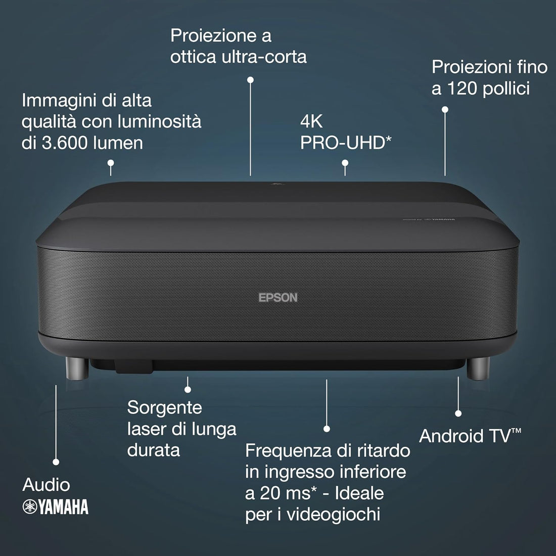 Epson EH-LS650B 4K PRO UHD Ultra Short Throw Projector