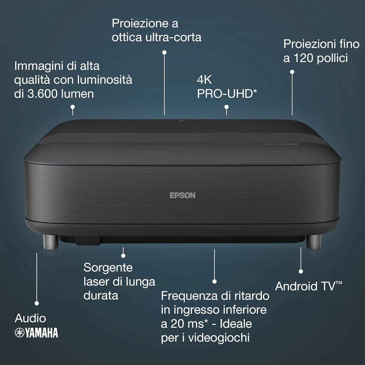 Epson EH-LS650B 4K PRO UHD Ultra Short Throw Projector