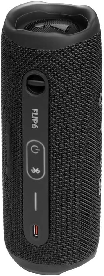 JBL Flip 6 Portable IP67 Waterproof Speaker with Bold JBL Original Pro Sound, 2-Way Speaker, Powerful Sound and Deep Bass, 12 Hours Battery, Safe USB-C Charging Protection - Black, JBLFLIP6BLK