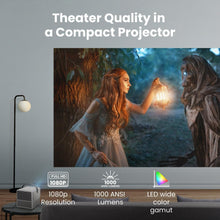 BenQ GP100A | Outdoor 4K supported Portable Projector | 1080p Resolution | 1000 ANSI Lumens | Built-in Netflix, Chromecast, AirPlay & Android TV | Autofocus & Auto 2D Keystone | 20W Speaker