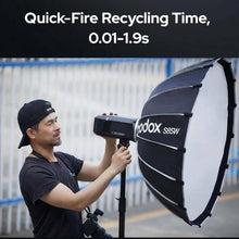 Godox AD600BMII Manual HSS Outdoor Flash, 500 Flashes at Full Load, 40W LED, Modelling Lamp, Color Coded LED Control Panels, 10.8 V/8940 mAh Li-Battery, with Bowens Mount for Various Light | AB600BMII