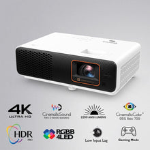 BenQ TK700 4K HDR Gaming Projector with HDMI 2.0*2 | 60hz at 4K | 240hz at 1080p | 3200 Lumens | Game Modes | 5W Chamber Speakers | 2D Keystone | 3D | PS5 | Xbox Series X
