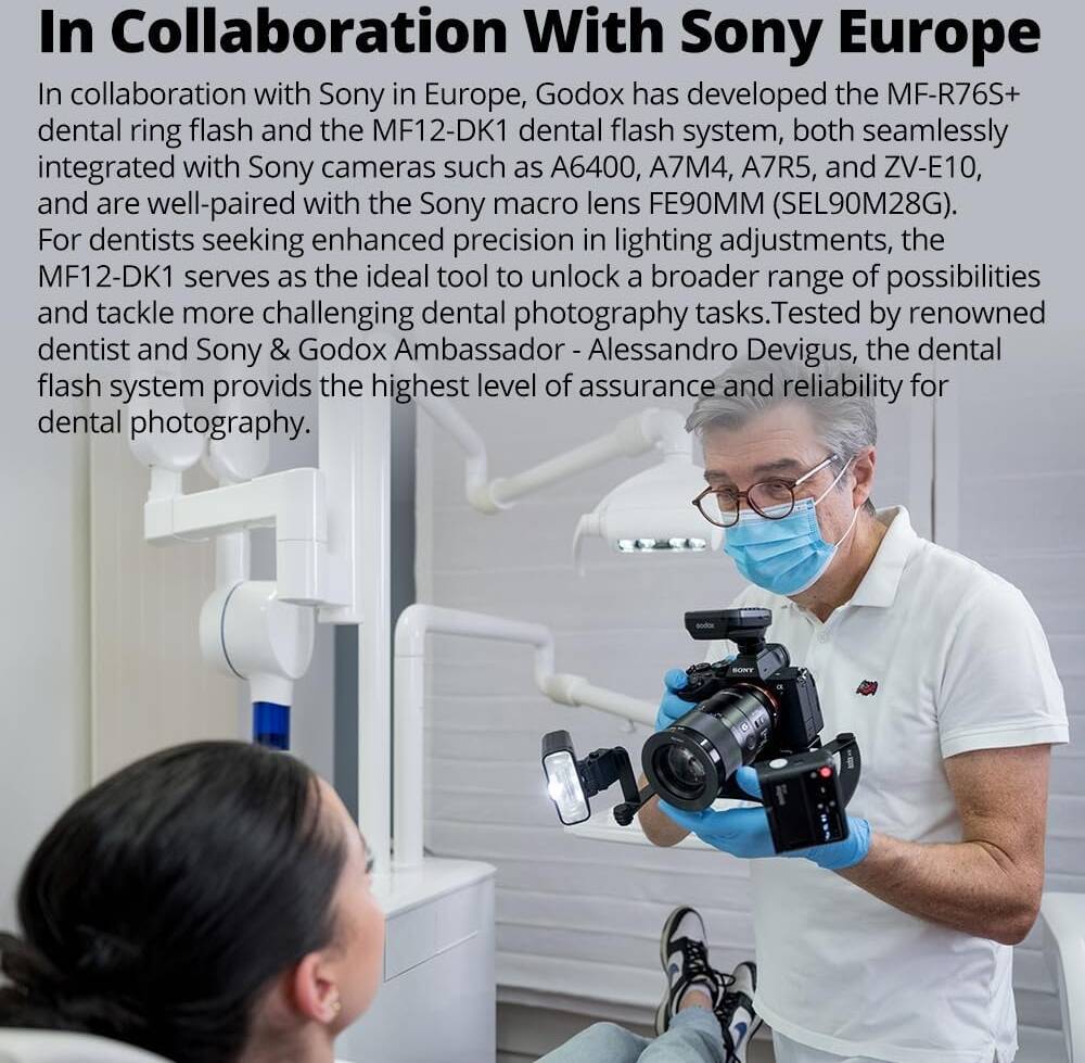 GODOX MF12-DK1 Dental Flash Kit for Sony 2-Light TTL Macro System