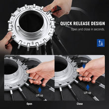 Neewer Parabolic Softbox, 16 Ribs, Reflective Silver Interior, Widely Compatible Bowens Mount, Soft, Directional Light Quality, Includes Fabric Grid, Black | SF120Q