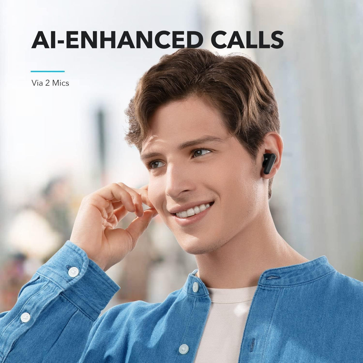 soundcore Anker P20i Bluetooth Earphones, 10mm Drivers with Big Bass True Wireless Earbuds, Bluetooth 5.3, 30H Playtime, IPX5, 2 Mics for AI Clear Calls, 22 Preset EQs, Customization via App