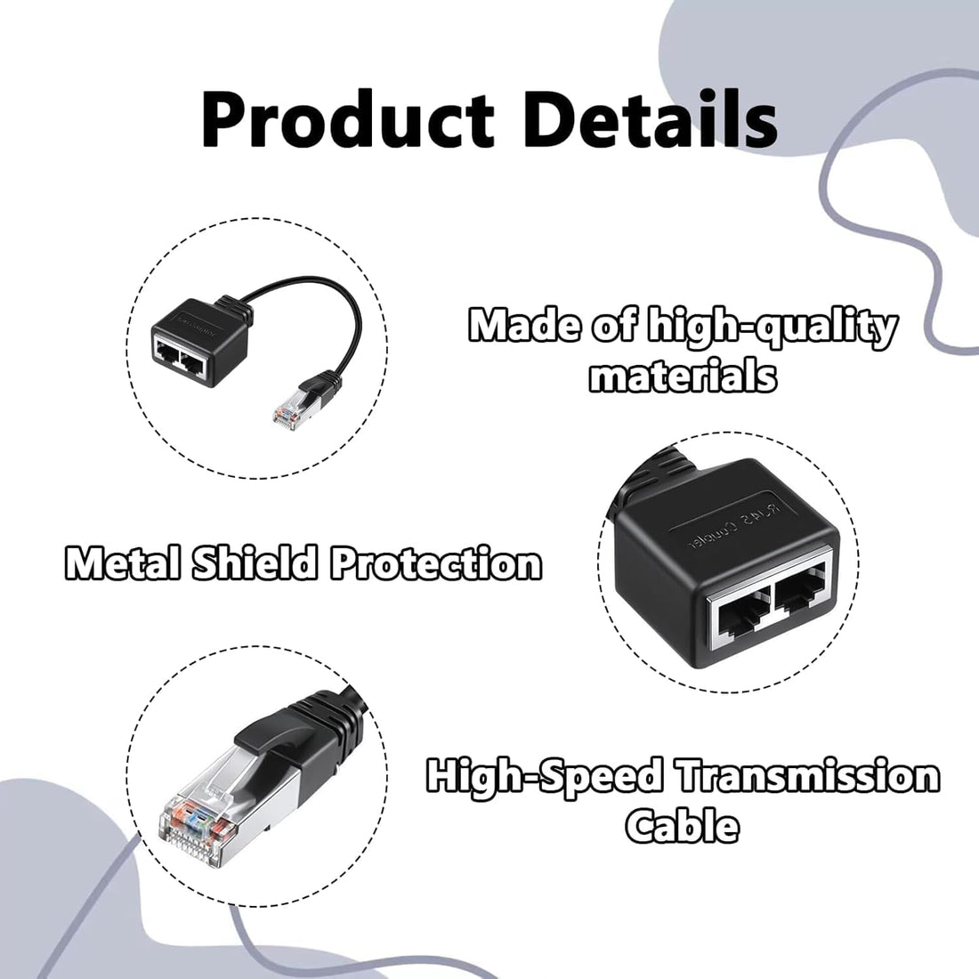 BIGTHREE Ethernet Cable Splitter