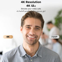UGREEN 4K Webcam with Microphone, Built-in Privacy Cover, Autofocus Streaming Webcam, 70°FOV Computer Camera, Plug and Play USB Webcam for Online Calling/Conferencing, Zoom/Facetime/YouTube, Laptop/PC