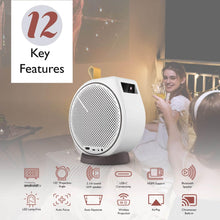 BenQ GV30 Portable Projectors with Android TV, Freestyle Ceiling Projection, Instant Auto Image Correction, WiFi & Bluetooth, Chrome & Airplay, 4W*2 Speaker+8W Bass