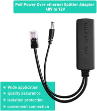 GeeekPi Gigabit PoE Splitter, 48V to 12V Ethernet Adapter,IEEE 802.3af Compliant 10/100/1000Mbps PoE Splitter for IP Camera,Wireless Access Point and VoIP Phone