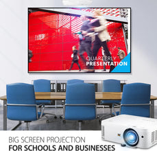 ViewSonic LS550WH, 3,000 LED Lumens WXGA LED Business/Education Short Throw Projector with 30,000 hours lifespan, 360 degree projection, Horizontal and Vertical Keystone