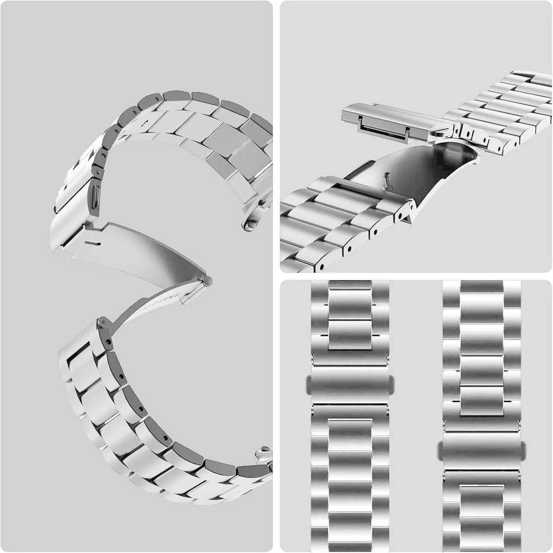Uponhau Stainless Steel for Galaxy Watch Ultra band 47mm(2024), No Gap Metal Band for Samsung Galaxy Watch 7 Ultra 47mm for Men Women(Silver)