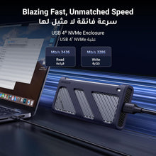 UGREEN 40Gbps M.2 NVMe SSD Enclosure, USB4 NVME Enclosure with Cooling Fan, SSD Case for MacBook M1 M2 Pro, Support M/B+M Key Size 2280/2260/2242/2230 Compatible with Thunderbolt 3/4/USB4/3.2/3.1