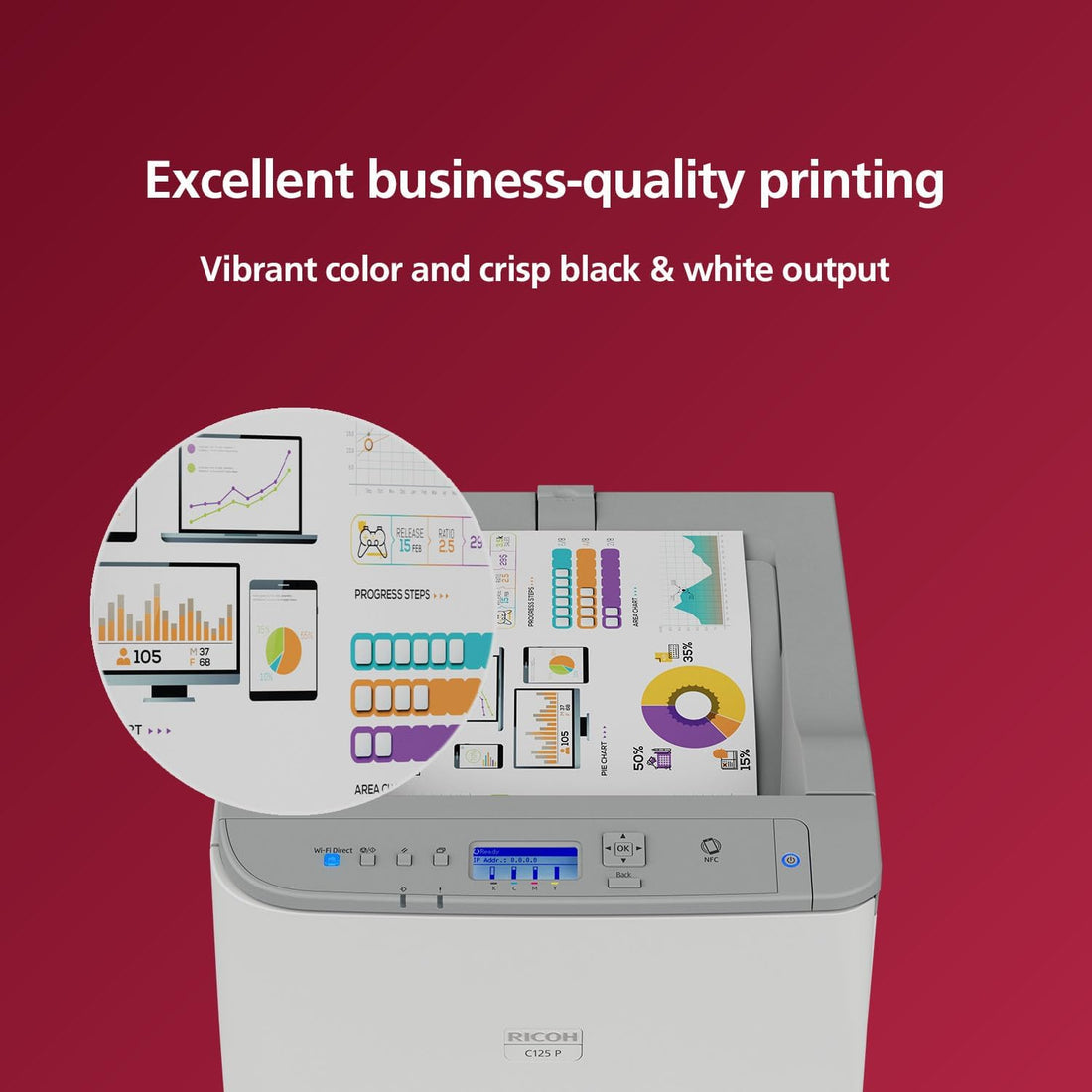 RICOH C125 P Color Laser Printer