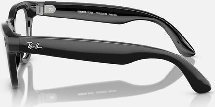 Rayban Meta Skyler Smart Glasses, Advanced Camera & Video, Integrated Speakers & Microphones, Smart Controls, Battery & Storage, Shiny Black / Clear to Transitions Cerulean Blue | RW4010