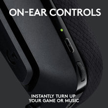 Logitech G535 LIGHTSPEED Wireless Gaming Headset - Lightweight on-ear headphones, flip to mute mic, stereo, compatible with PC, PS4, PS5, USB rechargeable - Black