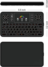 KASTWAVE Mini Wireless Keyboard, Q9 Portable Rechargeable Keyboard with Touchpad Colorful Backlit, Handheld Remote Keyboard for PC,Raspberry Pi 4, Android TV Box,KODI,Windows 7 8 10