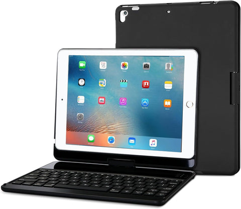 ProCase Keyboard Case for iPad Air/Air 2/ iPad 9.7 6th 5th 2017 2018/ iPad Pro 9.7 2016-360 Degree Rotation Swivel Cover Case with Wireless Keyboard