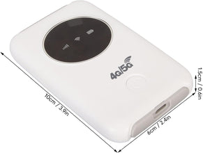 Airshi Mobile Hotspot, Portable Unlocked Mobile WiFi Router 4G LTE Router Built in 3200MAh Battery & Sim Card Slot, Up to 300Mbps Download Speed & Up to 10 WiFi Connect Devices