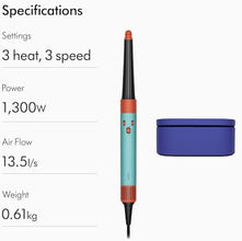 Dyson Airwrap i.d.™ Multi-styler And Dryer Straight+Wavy Hair, Advanced Smart Hair Dryer, 1300W Styler, Bluetooth, 3 Heat Settings, Ceramic Patina/Topaz | HS08