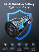 UGREEN 69W Fast Car USB Charger Adapter 3 Ports Car Mobile Phone Fast Charging Socket Plug Laptop Automobile Charger Compatible with iPhone 16 Pro Max, MacBook Pro/Air, Samsung S24 Ultra, Steam Deck