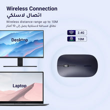 UGREEN Wireless Mouse, Slim Mouse Silent Mice Noiseless for Laptop with 2.4G USB Adapter Ultrafast Scrolling Portable Mice 4 Adjustable DPI Compatible with PC HP Lenovo ASUS Dell Smart TV-Black
