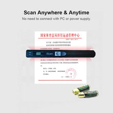 Honsto iScan Portable Scanner Mini Handheld Document Scanner A4 Book Scanner JPG and PDF Format 300/600/900 DPI